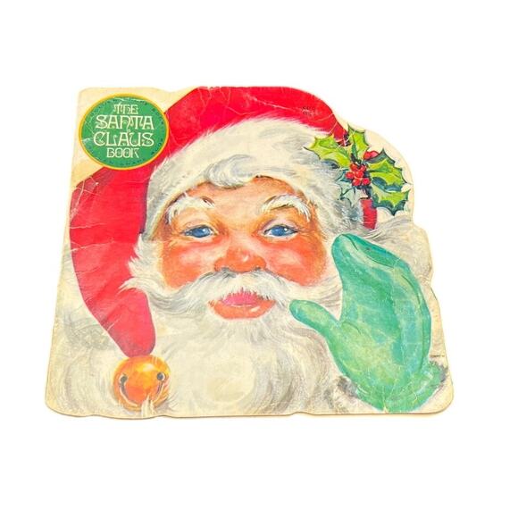 Unbranded Other - 🎅 Vintage Santa Claus Shaped Book Retro Christmas Die Cut Childrens Storybook